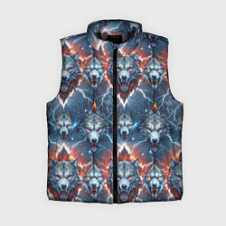 Женский жилет Волчки эпичный паттерн