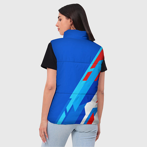 Женский жилет Абстрактный триколор Россия / 3D-Светло-серый – фото 4