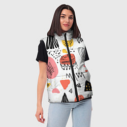 Женский жилет Паттерн узоры, цвет: 3D-красный — фото 2