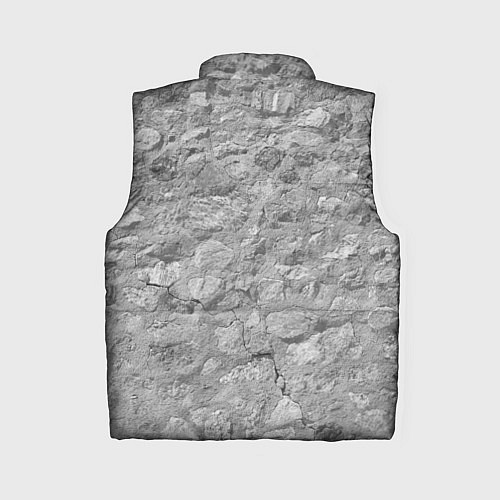 Женский жилет Серая кирпичная стена / 3D-Светло-серый – фото 2