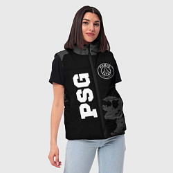 Женский жилет PSG sport на темном фоне вертикально, цвет: 3D-черный — фото 2