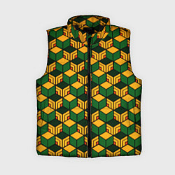 Женский жилет Узор на хаори томиоки, цвет: 3D-черный