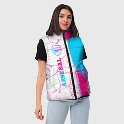 Женский жилет Arsenal neon gradient style по-вертикали, цвет: 3D-черный — фото 2