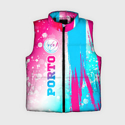 Женский жилет Porto neon gradient style по-вертикали, цвет: 3D-черный