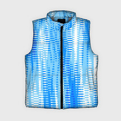 Женский жилет Бело-голубой полосатый, цвет: 3D-светло-серый