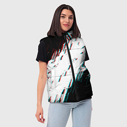 Женский жилет Glitch effect, цвет: 3D-черный — фото 2