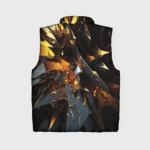 Женский жилет Раскол черных плит и янтаря / 3D-Светло-серый – фото 2