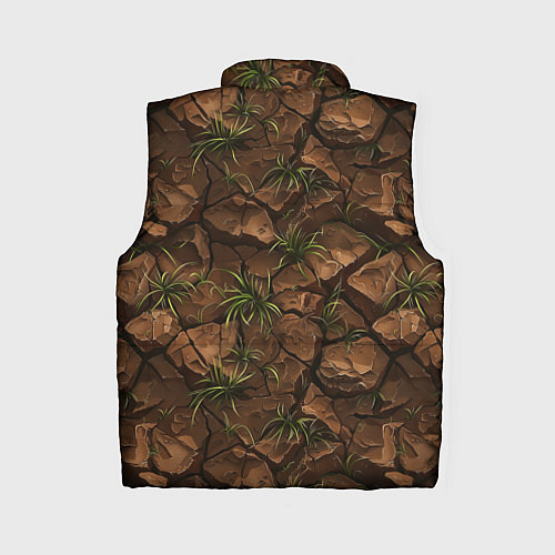 Женский жилет Текстура элементаля земли / 3D-Красный – фото 2
