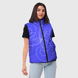 Женский жилет Спирали расходящиеся в стороны, цвет: 3D-светло-серый — фото 2