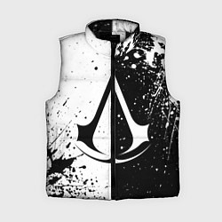 Женский жилет Assasins Creed - black and white, цвет: 3D-черный