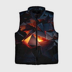 Женский жилет Осколки стали с подсветкой, цвет: 3D-черный