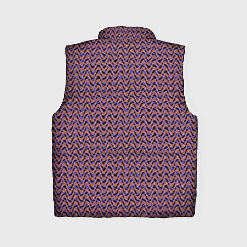 Женский жилет Фиолетово-коричневые волнистые линии / 3D-Светло-серый – фото 2