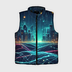 Женский жилет Metropolis - vaporwave neon glow
