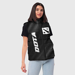 Женский жилет Dota metal game lines, цвет: 3D-черный — фото 2