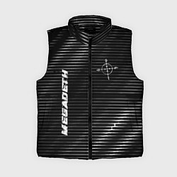 Женский жилет Megadeth metal rock lines, цвет: 3D-черный