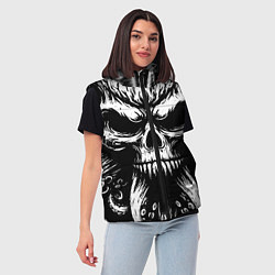 Женский жилет Монстр осьминог с черепом, цвет: 3D-красный — фото 2