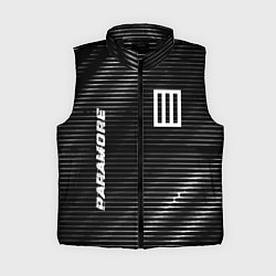Женский жилет Paramore metal rock lines, цвет: 3D-черный