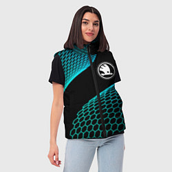 Женский жилет Skoda electro hexagon, цвет: 3D-черный — фото 2