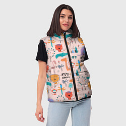 Женский жилет Spring in jungle, цвет: 3D-черный — фото 2