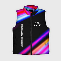 Женский жилет Arctic Monkeys neon rock lights, цвет: 3D-черный