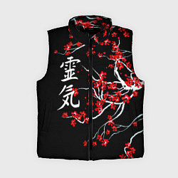 Женский жилет Цветы сакуры, цвет: 3D-черный