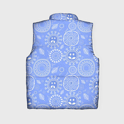 Женский жилет Синие цветочные рожицы / 3D-Светло-серый – фото 2