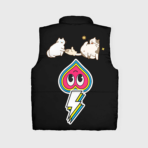 Женский жилет Пердящее сердечко и коты / 3D-Красный – фото 2