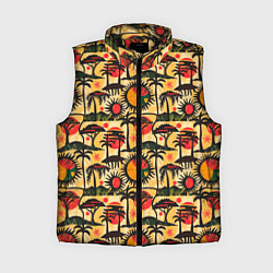 Женский жилет Африка солнце пальмы