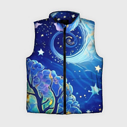 Женский жилет Звездный лес, цвет: 3D-черный