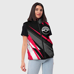 Женский жилет Pokemon electro lines, цвет: 3D-черный — фото 2