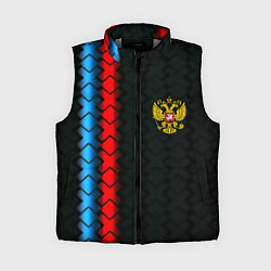 Женский жилет Россия спорт герб, цвет: 3D-светло-серый