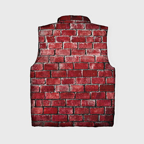 Женский жилет Текстура красного кирпича / 3D-Красный – фото 2