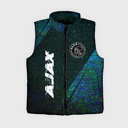 Женский жилет Ajax glitch blue, цвет: 3D-черный
