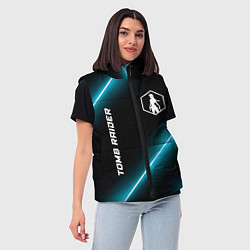 Женский жилет Tomb Raider неоновые лампы, цвет: 3D-черный — фото 2