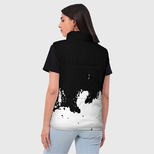 Женский жилет Контра белые лого / 3D-Светло-серый – фото 4