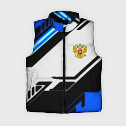 Женский жилет Россия геометрия текстура, цвет: 3D-черный