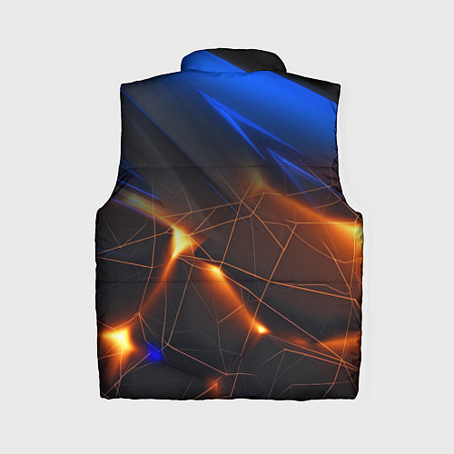 Женский жилет Синяя абстракция с желтыми плитами / 3D-Красный – фото 2