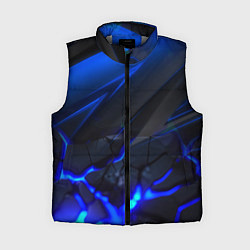 Женский жилет Синяя абстракция с плитами, цвет: 3D-светло-серый