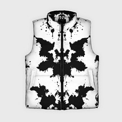 Женский жилет Психоделический тест Роршаха, цвет: 3D-черный