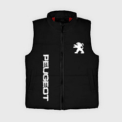 Женский жилет Peugeot logo white, цвет: 3D-красный