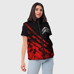 Женский жилет Citroen sport grunge, цвет: 3D-красный — фото 2