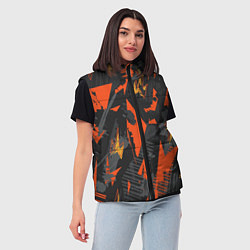 Женский жилет Яркий абстрактный узор для спорта, цвет: 3D-красный — фото 2