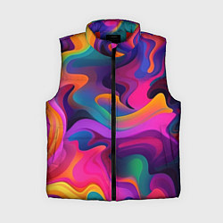 Женский жилет Неоновые формы, цвет: 3D-красный