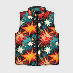 Женский жилет Граффити звёзды и космос, цвет: 3D-светло-серый