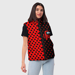 Женский жилет Among us geometry dot, цвет: 3D-черный — фото 2