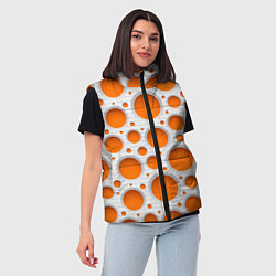 Женский жилет Желтый пластиковый узор, цвет: 3D-светло-серый — фото 2