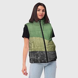 Женский жилет Футурисчтичный пейзаж города, цвет: 3D-красный — фото 2