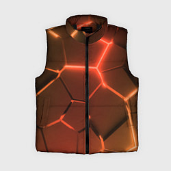 Женский жилет Оранжевые неоновые плиты в разломе
