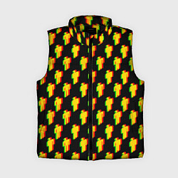 Женский жилет Billie Eilish glitch pattern, цвет: 3D-черный