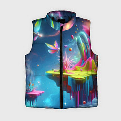 Женский жилет Космическая фантазия - нейросеть, цвет: 3D-черный